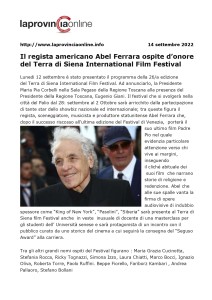 Laprovinciaonline_Il regista americano Abel Ferrara ospite d’onore del Terra di Siena International Film Festival_page-0001